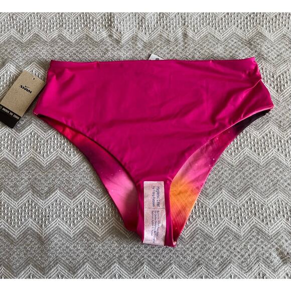Women's Aurora Reversible High Waist Bikini Bottom in Pink Prime, size XL, NWT! - Picture 10 of 11